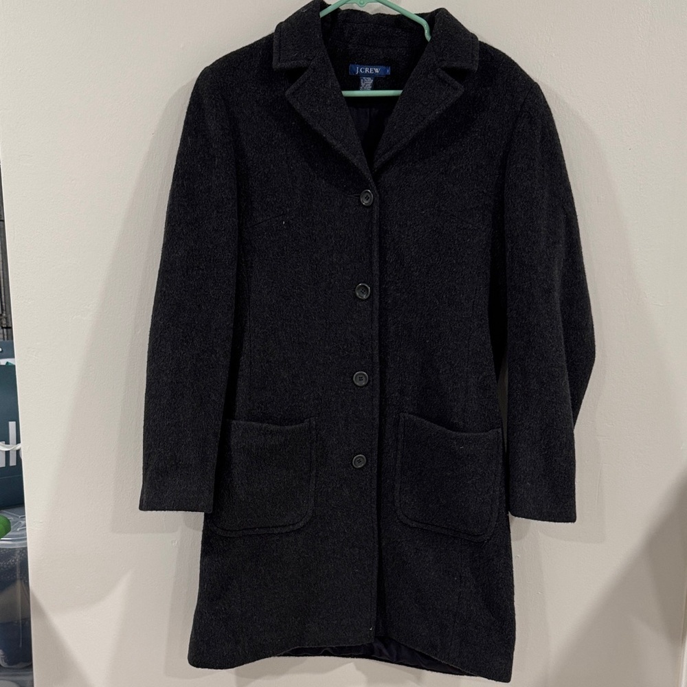 J. Crew Women's charcoal gray Pea Coat wool cashmere blend